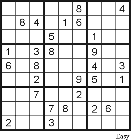 Sudoku puzzle 1 (Easy) - Free Printable Puzzles